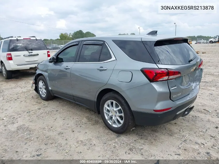 2024 Chevrolet Equinox Fwd Lt VIN: 3GNAXKEG5RS213878 Lot: 40455699