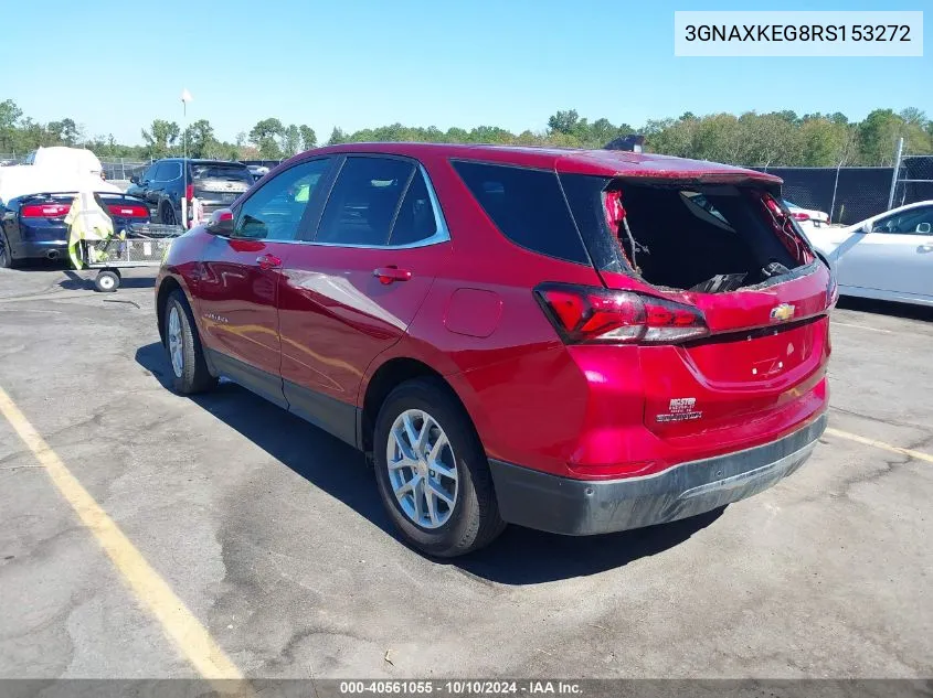 2024 Chevrolet Equinox Fwd Lt VIN: 3GNAXKEG8RS153272 Lot: 40561055