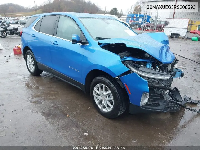 2024 Chevrolet Equinox Awd Lt VIN: 3GNAXUEG3RS208593 Lot: 40726478