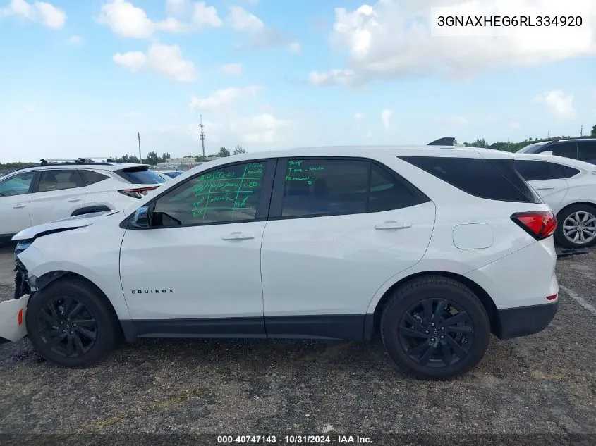 2024 Chevrolet Equinox Fwd Ls VIN: 3GNAXHEG6RL334920 Lot: 40747143