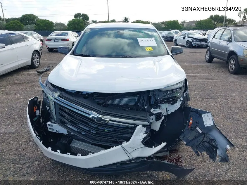 2024 Chevrolet Equinox Fwd Ls VIN: 3GNAXHEG6RL334920 Lot: 40747143