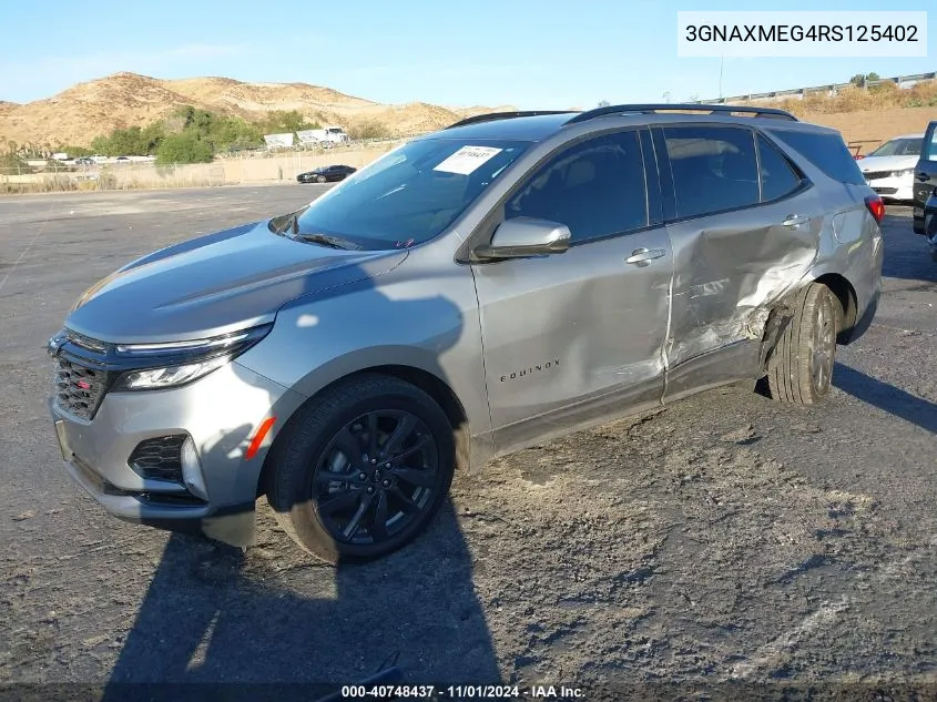 2024 Chevrolet Equinox Fwd Rs VIN: 3GNAXMEG4RS125402 Lot: 40748437