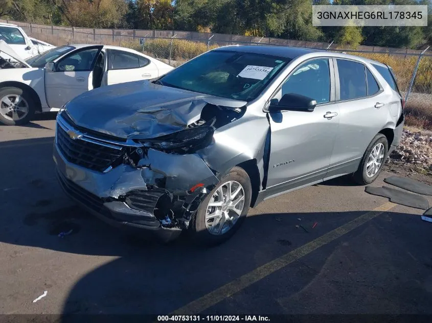 2024 Chevrolet Equinox Fwd Ls VIN: 3GNAXHEG6RL178345 Lot: 40753131