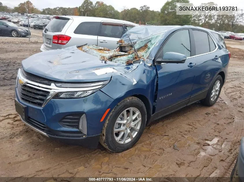 2024 Chevrolet Equinox Fwd Lt VIN: 3GNAXKEG6RL193781 Lot: 40777793