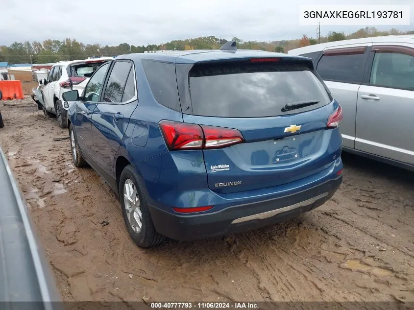 2024 Chevrolet Equinox Fwd Lt VIN: 3GNAXKEG6RL193781 Lot: 40777793