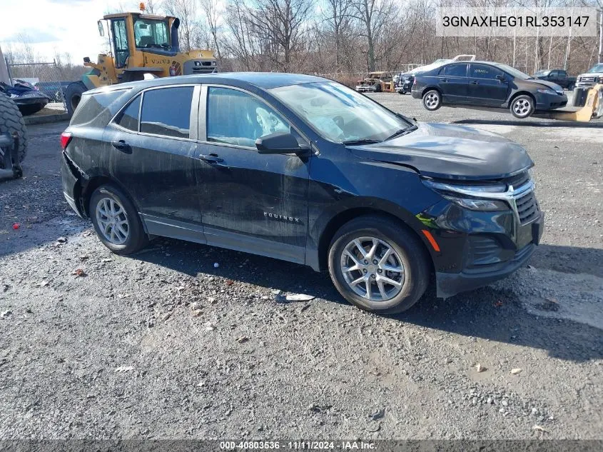 2024 Chevrolet Equinox Fwd Ls VIN: 3GNAXHEG1RL353147 Lot: 40803536