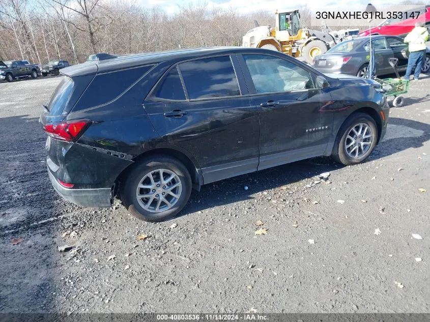 2024 Chevrolet Equinox Fwd Ls VIN: 3GNAXHEG1RL353147 Lot: 40803536