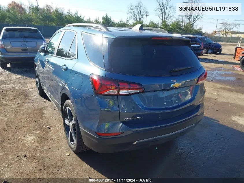 2024 Chevrolet Equinox Lt VIN: 3GNAXUEG5RL191838 Lot: 40812017