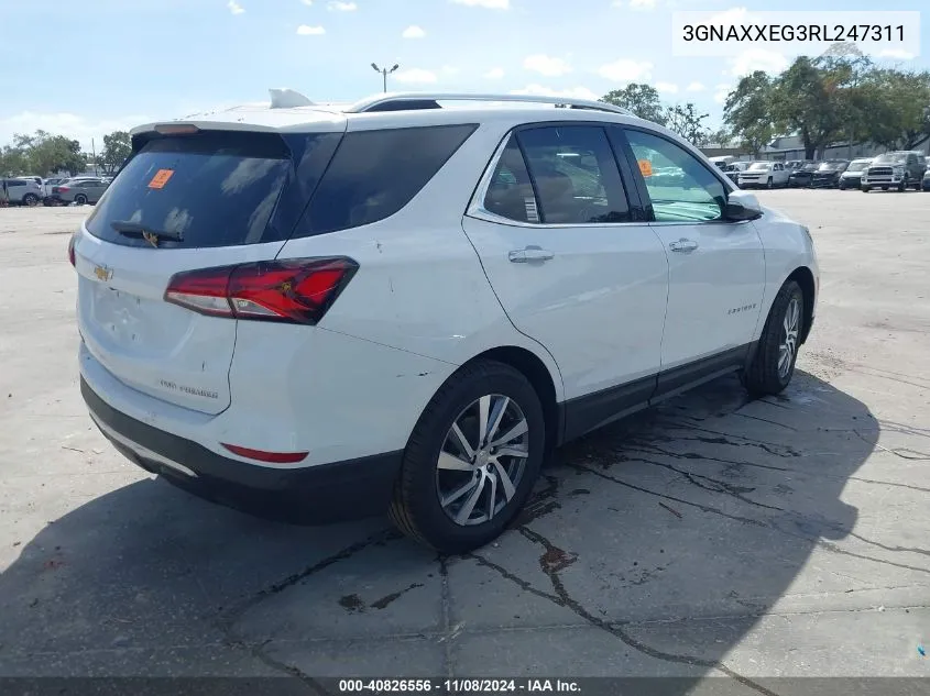 2024 Chevrolet Equinox Awd Premier VIN: 3GNAXXEG3RL247311 Lot: 40826556