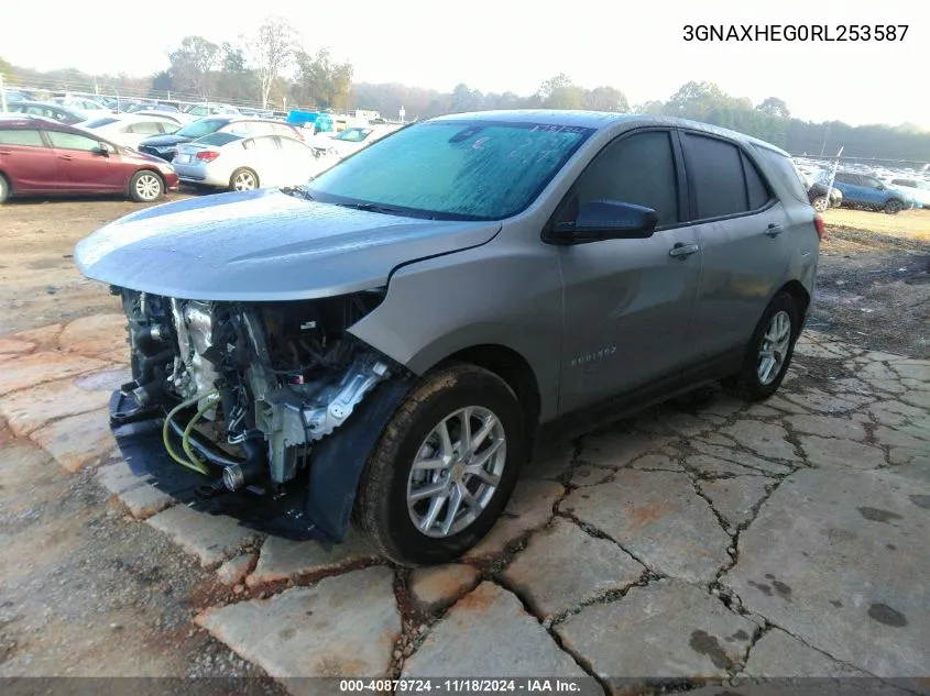 2024 Chevrolet Equinox Fwd Ls VIN: 3GNAXHEG0RL253587 Lot: 40879724