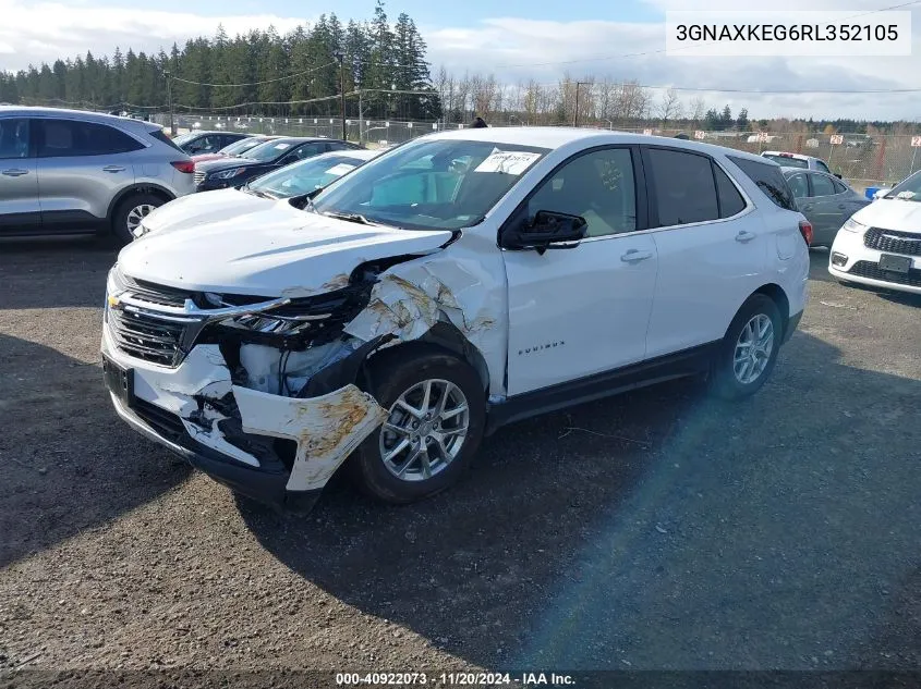 2024 Chevrolet Equinox Fwd Lt VIN: 3GNAXKEG6RL352105 Lot: 40922073