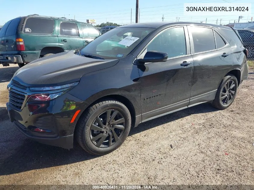 2024 Chevrolet Equinox Fwd Ls VIN: 3GNAXHEGXRL314024 Lot: 40926431