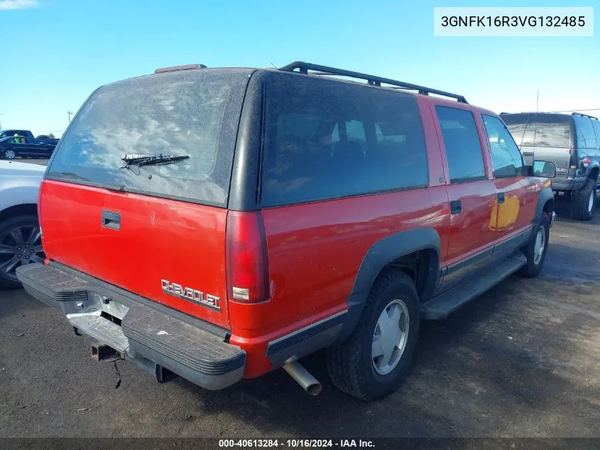 1997 Chevrolet Suburban 1500 VIN: 3GNFK16R3VG132485 Lot: 40613284