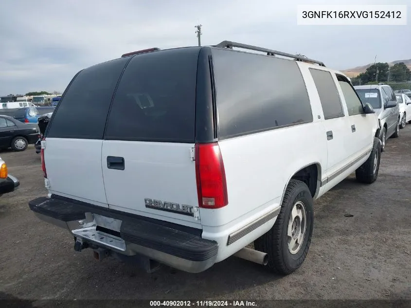 1997 Chevrolet Suburban 1500 VIN: 3GNFK16RXVG152412 Lot: 40902012