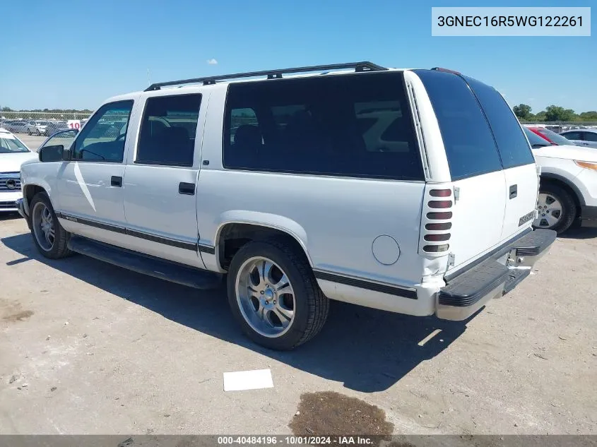 1998 Chevrolet Suburban 1500 VIN: 3GNEC16R5WG122261 Lot: 40484196