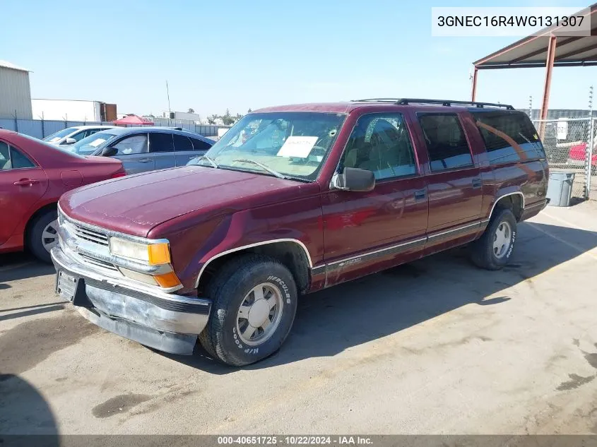 1998 Chevrolet Suburban 1500 VIN: 3GNEC16R4WG131307 Lot: 40651725