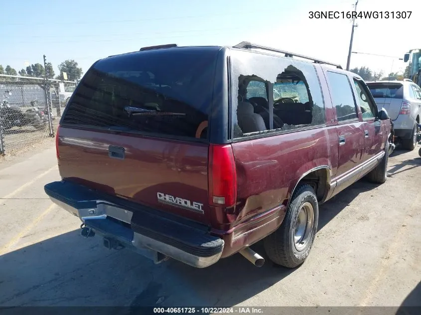 1998 Chevrolet Suburban 1500 VIN: 3GNEC16R4WG131307 Lot: 40651725