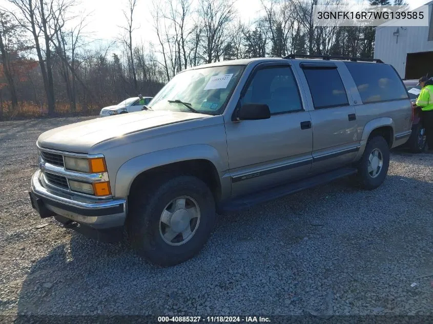 1998 Chevrolet Suburban 1500 VIN: 3GNFK16R7WG139585 Lot: 40885327