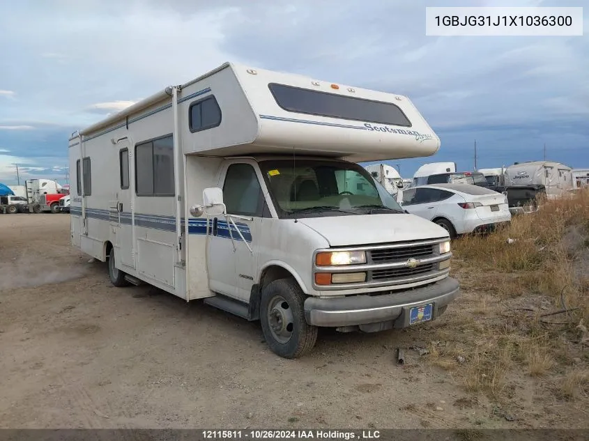 1999 Chevrolet Express G3500 VIN: 1GBJG31J1X1036300 Lot: 12115811