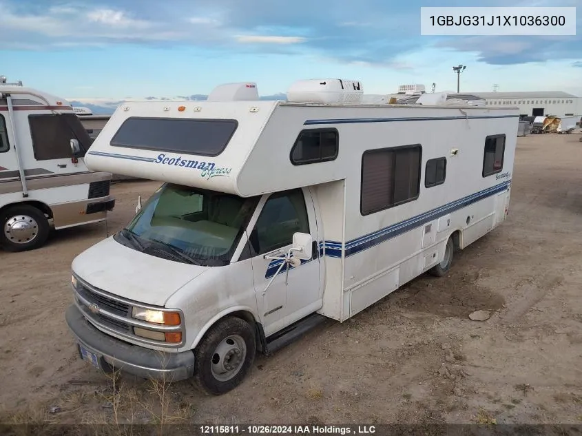 1999 Chevrolet Express G3500 VIN: 1GBJG31J1X1036300 Lot: 12115811