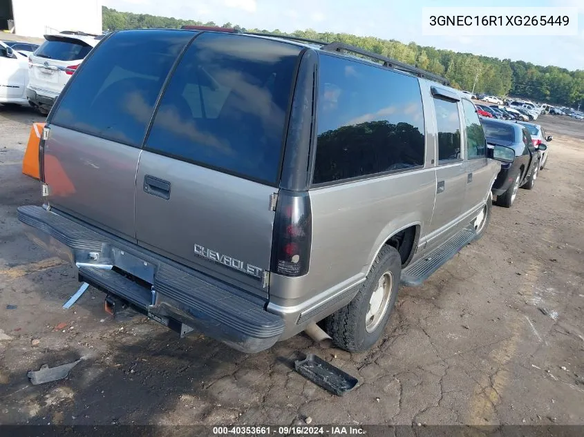 1999 Chevrolet Suburban 1500 Lt VIN: 3GNEC16R1XG265449 Lot: 40353661