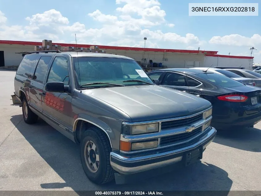 1999 Chevrolet Suburban 1500 Lt VIN: 3GNEC16RXXG202818 Lot: 40375379