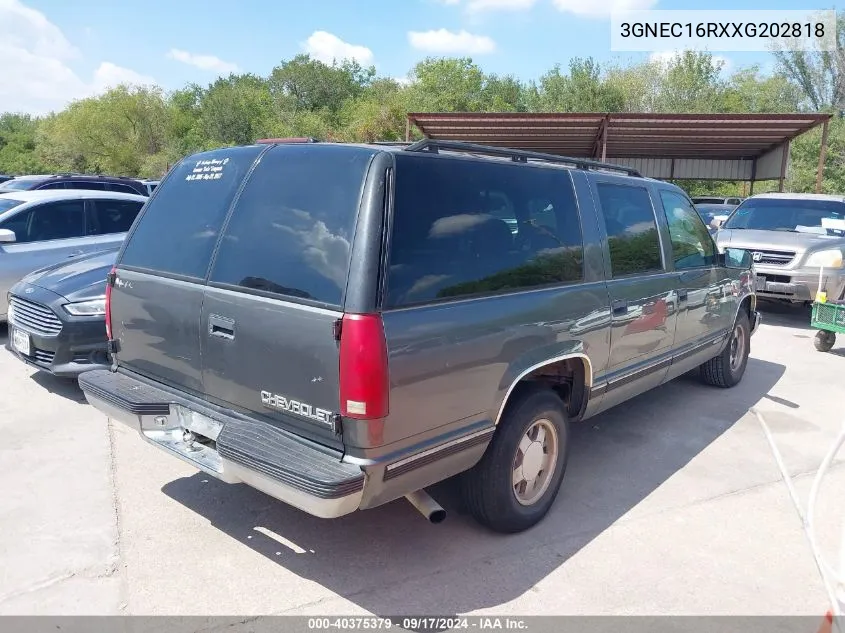 1999 Chevrolet Suburban 1500 Lt VIN: 3GNEC16RXXG202818 Lot: 40375379