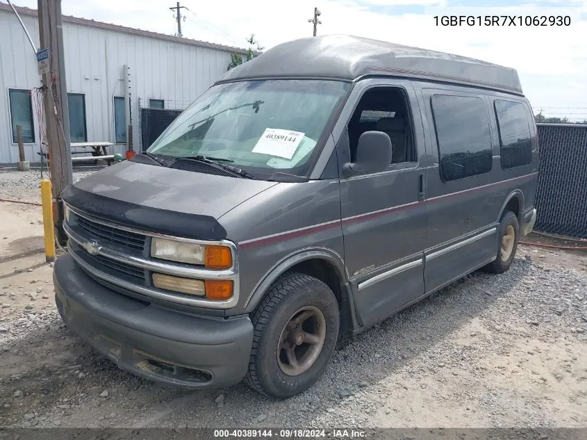 1999 Chevrolet Express VIN: 1GBFG15R7X1062930 Lot: 40389144