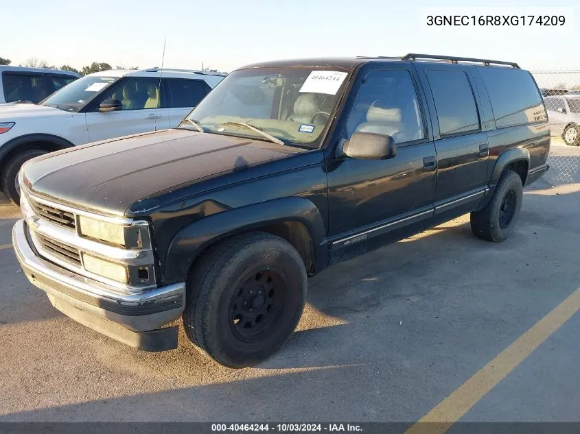 1999 Chevrolet Suburban 1500 Lt VIN: 3GNEC16R8XG174209 Lot: 40464244