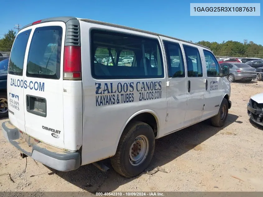 1999 Chevrolet Express G2500 VIN: 1GAGG25R3X1087631 Lot: 40542310