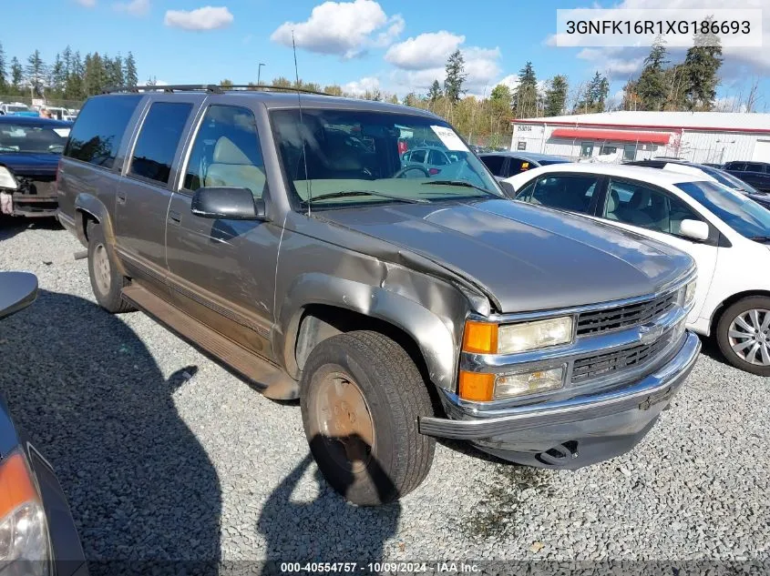 1999 Chevrolet Suburban 1500 Lt VIN: 3GNFK16R1XG186693 Lot: 40554757