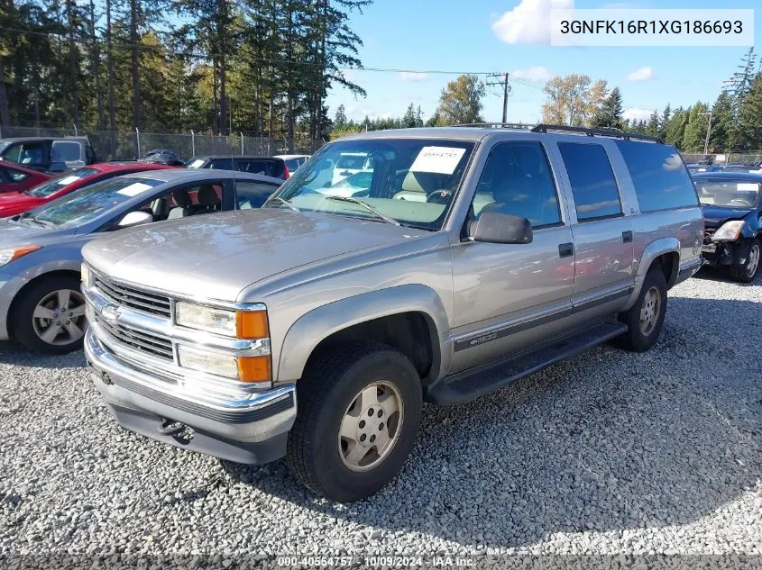 3GNFK16R1XG186693 1999 Chevrolet Suburban 1500 Lt