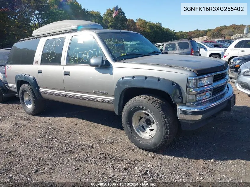 1999 Chevrolet Suburban 1500 Lt VIN: 3GNFK16R3XG255402 Lot: 40561606