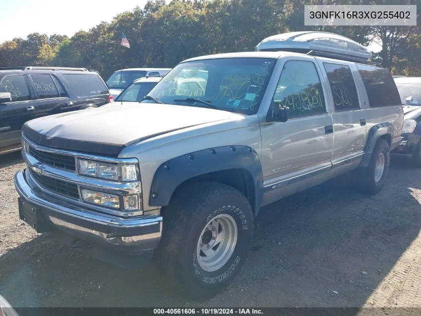 1999 Chevrolet Suburban 1500 Lt VIN: 3GNFK16R3XG255402 Lot: 40561606