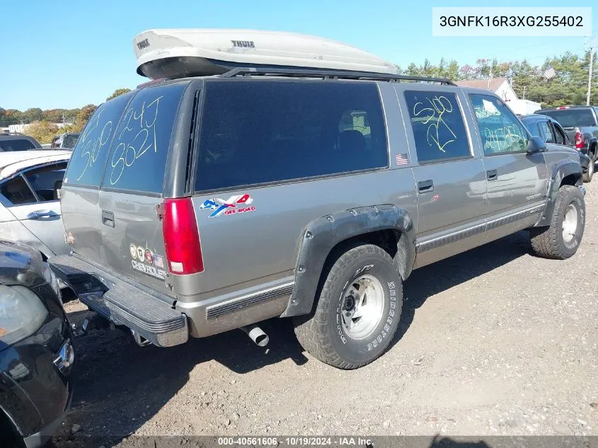 1999 Chevrolet Suburban 1500 Lt VIN: 3GNFK16R3XG255402 Lot: 40561606