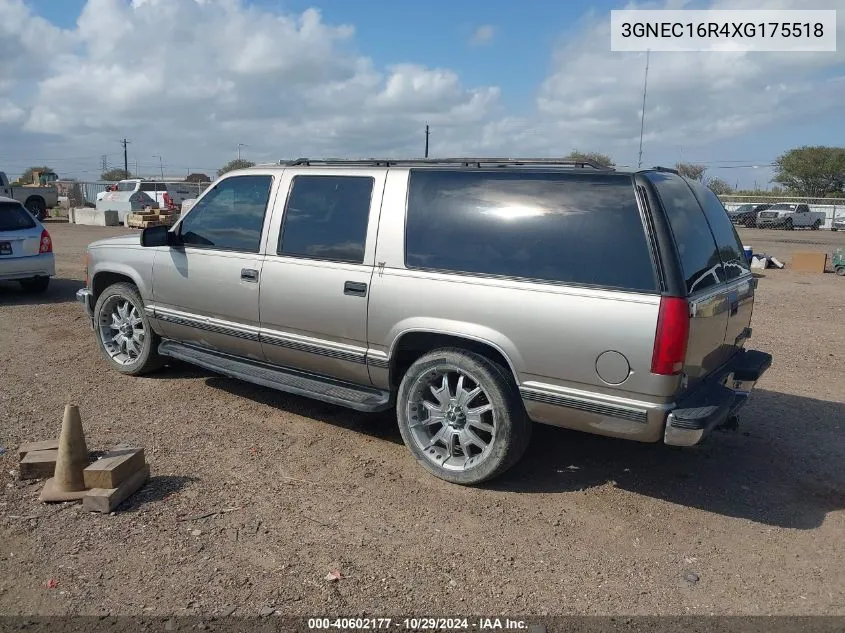 1999 Chevrolet Suburban 1500 Lt VIN: 3GNEC16R4XG175518 Lot: 40602177