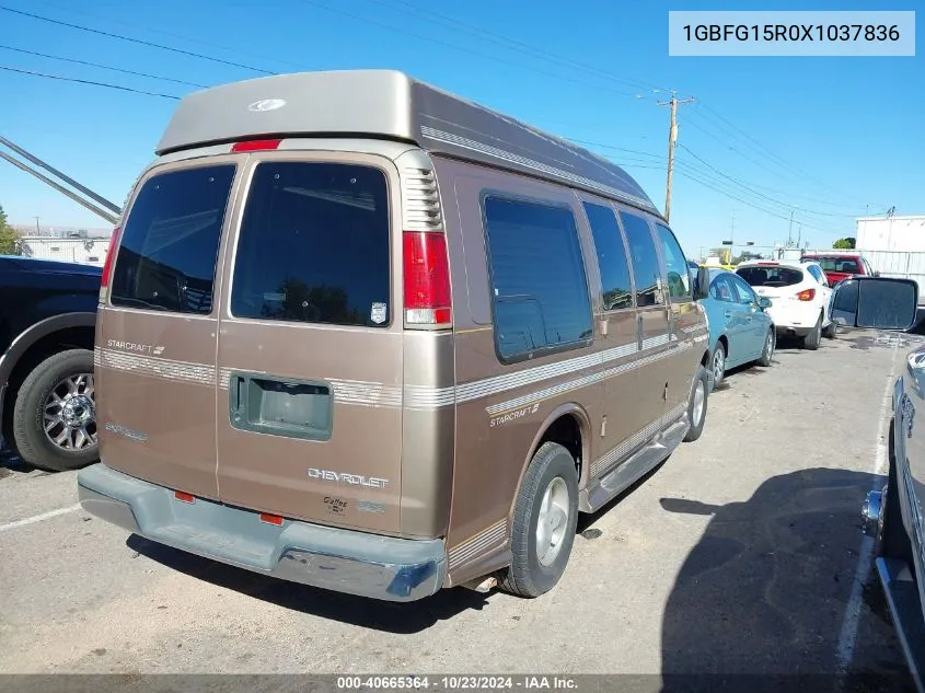 1999 Chevrolet Express VIN: 1GBFG15R0X1037836 Lot: 40665364