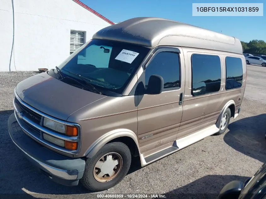 1999 Chevrolet Express VIN: 1GBFG15R4X1031859 Lot: 40685959