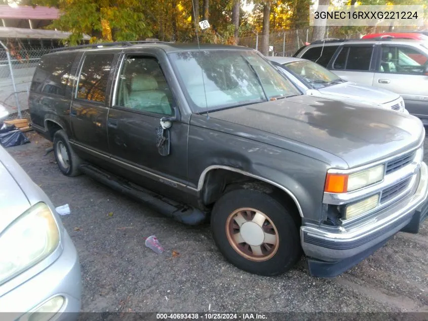 1999 Chevrolet Suburban 1500 Lt VIN: 3GNEC16RXXG221224 Lot: 40693438