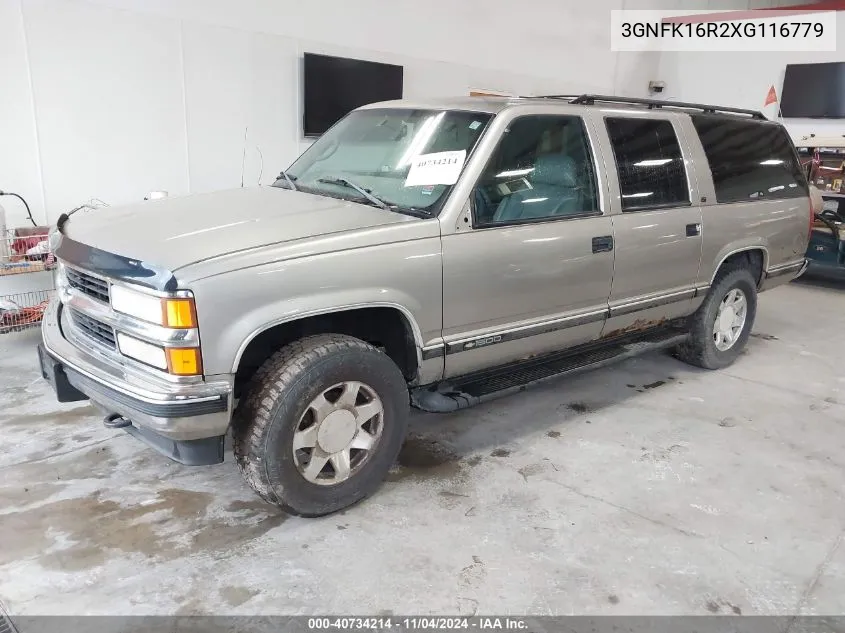 1999 Chevrolet Suburban 1500 Lt VIN: 3GNFK16R2XG116779 Lot: 40734214