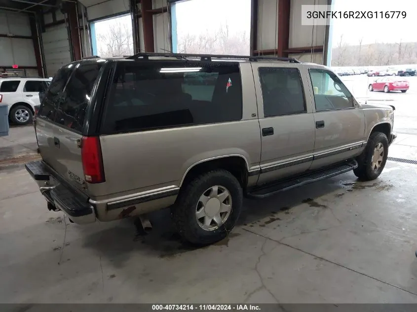 1999 Chevrolet Suburban 1500 Lt VIN: 3GNFK16R2XG116779 Lot: 40734214