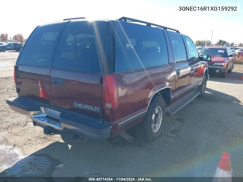 1999 Chevrolet Suburban 1500 Lt VIN: 3GNEC16R1XG159292 Lot: 40774354