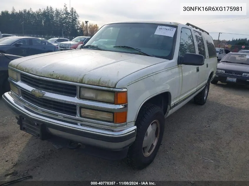 1999 Chevrolet Suburban 1500 Lt VIN: 3GNFK16R6XG175981 Lot: 40778357