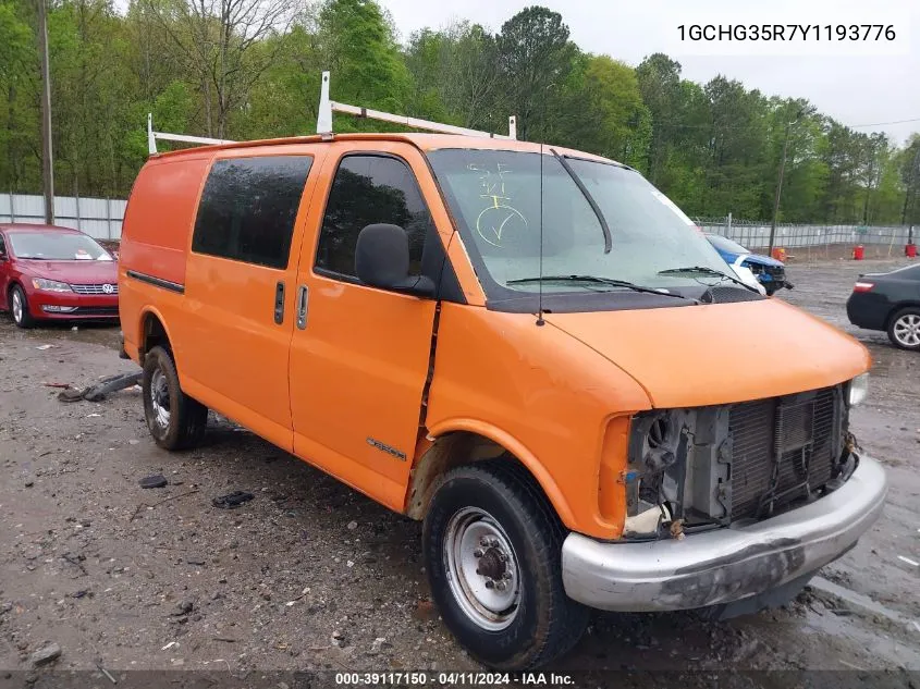 2000 Chevrolet Express VIN: 1GCHG35R7Y1193776 Lot: 39117150