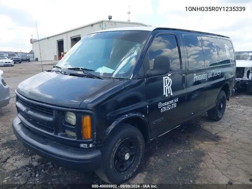 2000 Chevrolet Express VIN: 1GNHG35R0Y1235339 Lot: 40055902