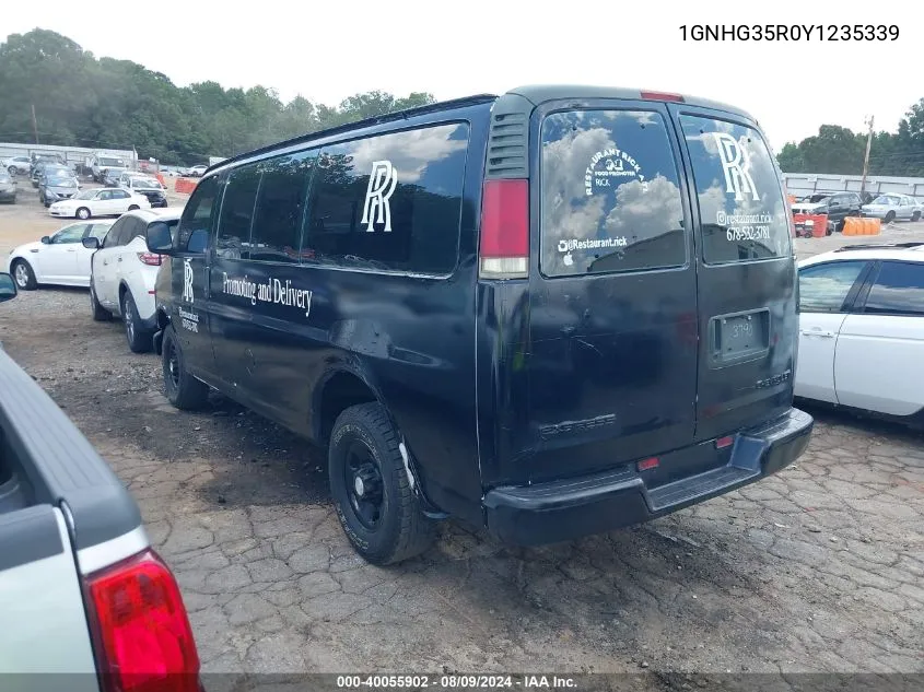 2000 Chevrolet Express VIN: 1GNHG35R0Y1235339 Lot: 40055902