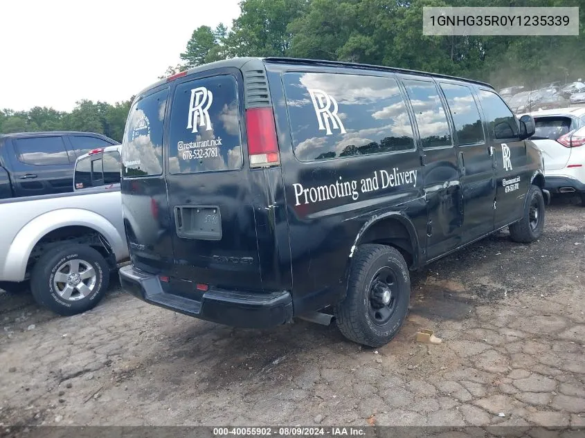 2000 Chevrolet Express VIN: 1GNHG35R0Y1235339 Lot: 40055902