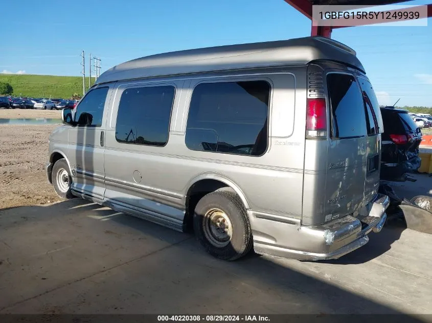 2000 Chevrolet Express Upfitter Pkg. VIN: 1GBFG15R5Y1249939 Lot: 40220308