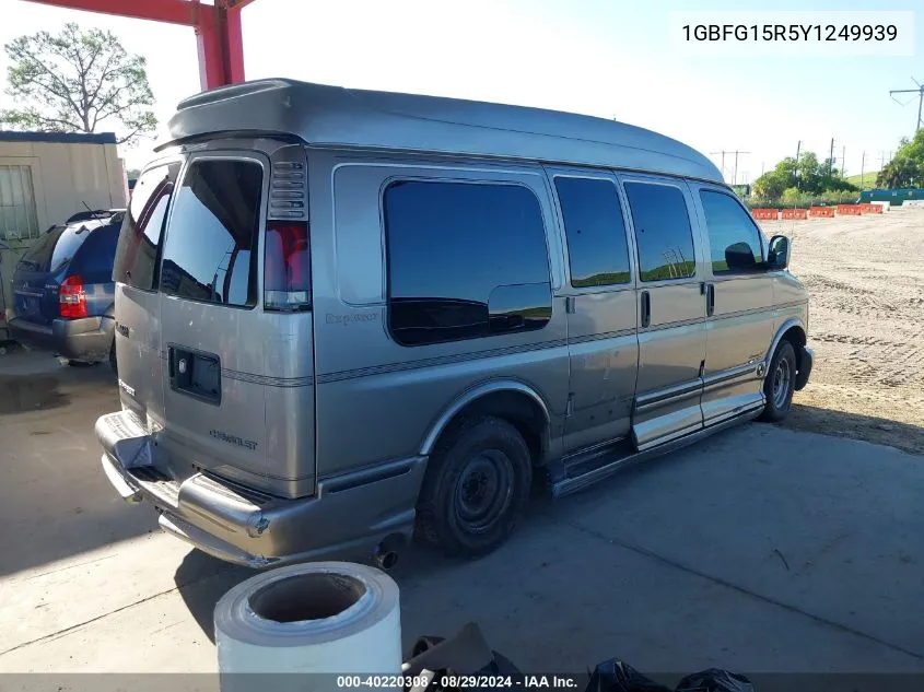 2000 Chevrolet Express Upfitter Pkg. VIN: 1GBFG15R5Y1249939 Lot: 40220308