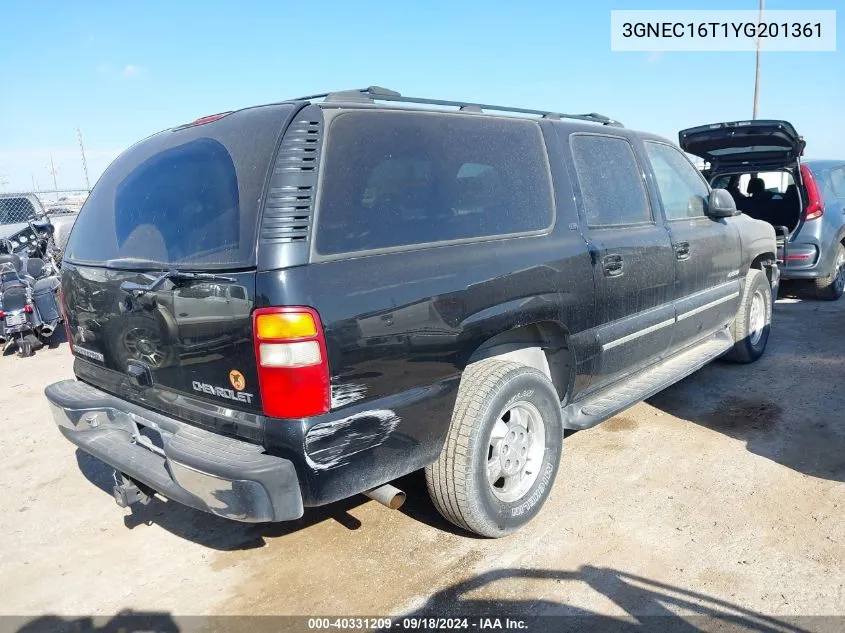 2000 Chevrolet Suburban 1500 Lt VIN: 3GNEC16T1YG201361 Lot: 40331209